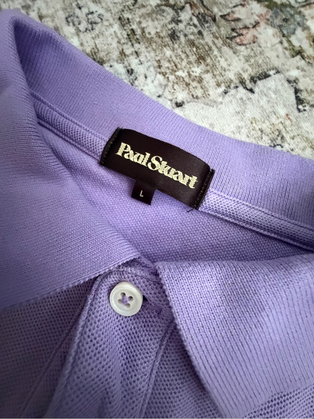 Paul Stuart Men's Lavender Polo Shirt - Picture 5 of 11